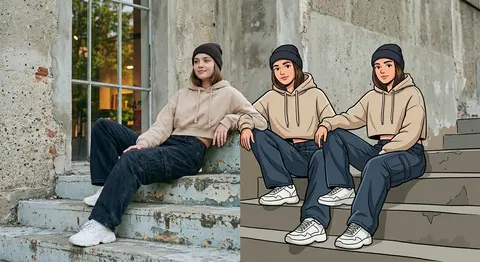 Transform the uploaded image into an ultra-high-resolution mixed-reality street - AI生成图片 1