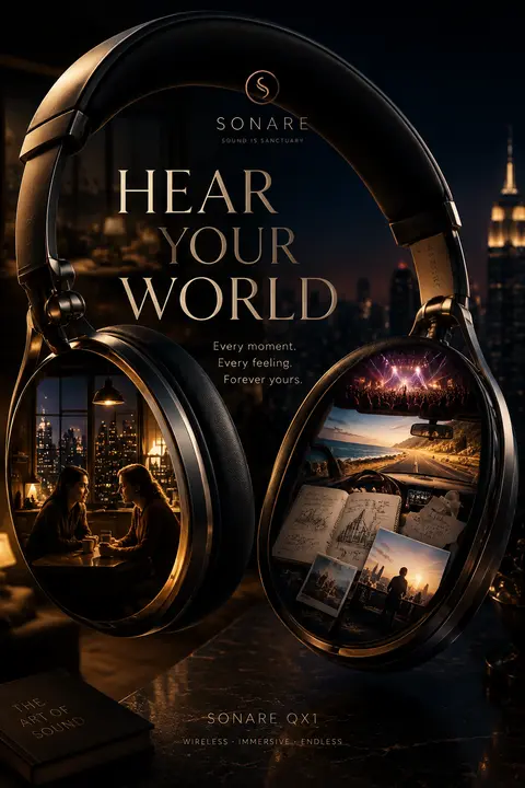 Luxury vertical campaign artwork in 9:16 format featuring a sleek graphite-and-c - AI生成图片 1