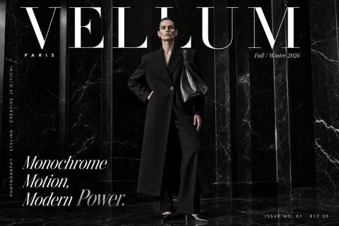 Vellum magazine fashion editorial photograph. Androgynous model in their early 3 - AI生成图片 1