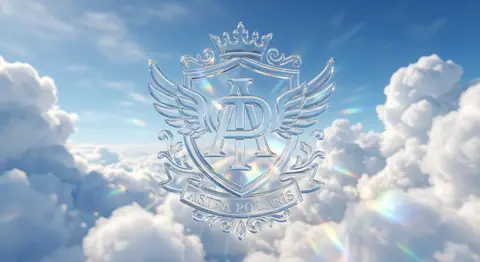 A premium 3D stylized rendering of the attached emblem, sculpted from thick tran - AI生成图片 2