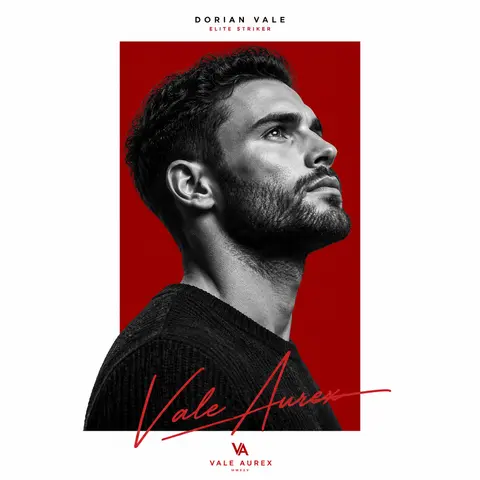 Minimalist editorial portrait poster design featuring elite striker Dorian Vale - AI生成图片 2