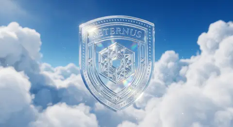 A premium 3D stylized rendering of the attached emblem, sculpted from thick tran - AI生成图片 4
