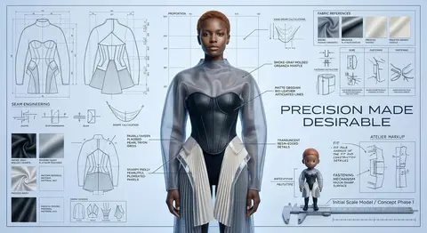 Ultra-detailed high-fashion campaign artwork presented like a monumental product - AI生成图片 2
