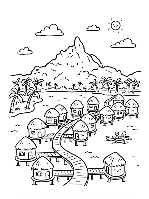Minimalist hand-drawn doodle illustration of the original scene, reimagined as a - AI生成图片 4