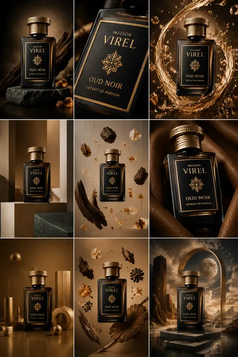 Generate a 3×3 campaign grid in a `3:4` aspect ratio for a high-end commercial s - AI生成图片 1