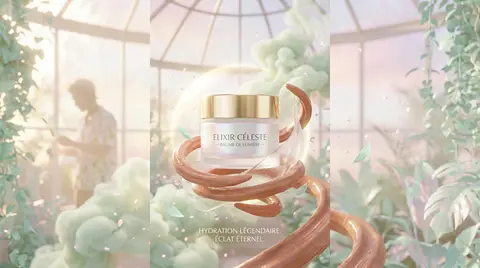 Ultra-premium fantasy advertising poster for a fictional luxury skincare label, - AI生成图片 1