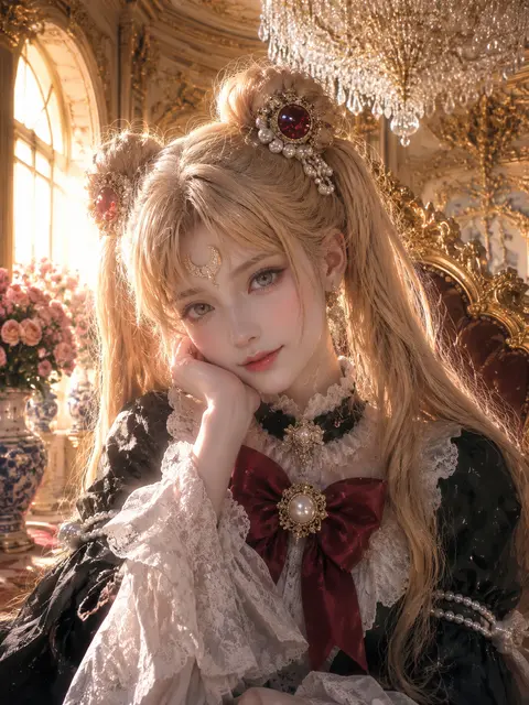 Vertical bust CG portrait, realistic live-action version of Princess Aurelia Sta - AI生成图片 1