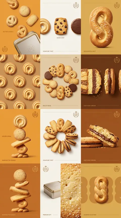 collector-grade advertising board for a fictional heritage butter-cookie house, - AI生成图片 3