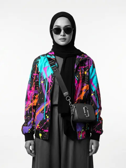 Transform the uploaded image into a premium monochrome fashion editorial portrai - AI生成图片 3