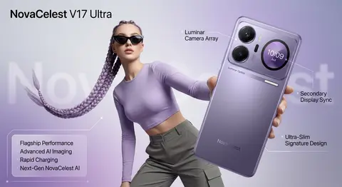 Ultra-realistic premium smartphone advertisement, featuring Sera Vale, a poised - AI生成图片 2