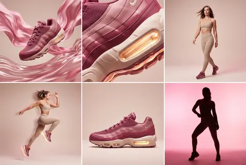 cinematic 6-frame grid (3x2), ultra-premium campaign for Apex Athletics Air Puls - AI生成图片 2