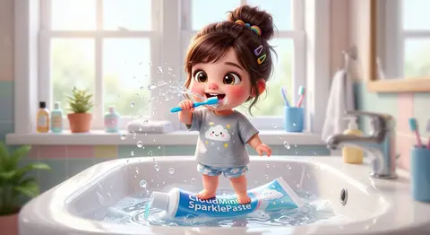 A whimsical, ultra-detailed 3D illustration of a charming toddler named Lila Wre - AI生成图片 1