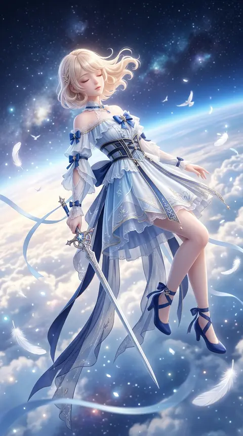 9:16 vertical, ultra-detailed 3D CG oriental fantasy heroine poster, full-body p - AI生成图片 1