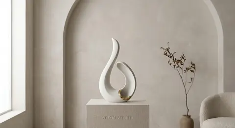 Minimalist luxury product photograph of a sleek, sculptural item from the fictio - AI生成图片 3