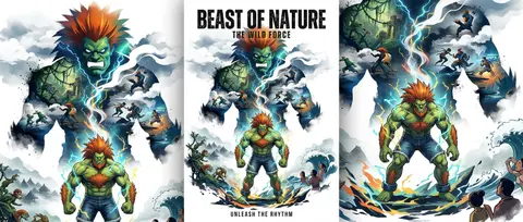 Create a propaganda poster themed around the character “BLANKA” with a consisten - AI生成图片 2