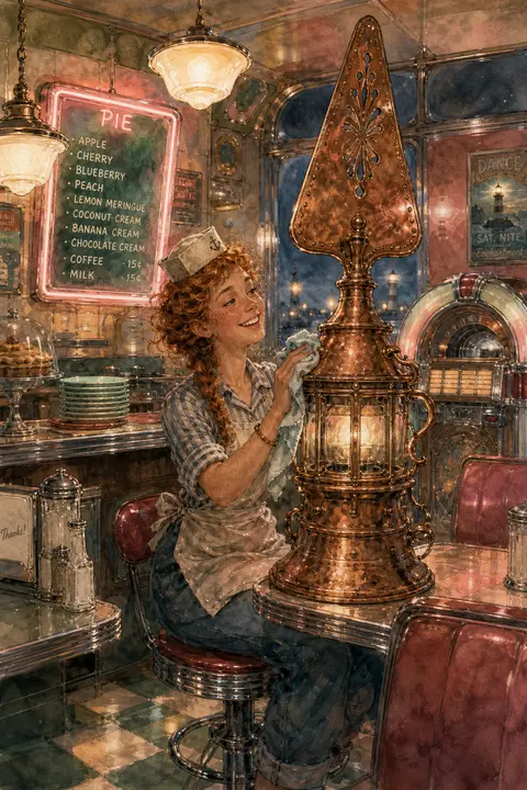 Whimsical watercolor storybook illustration, vertical composition, a sprightly l - AI生成图片 2