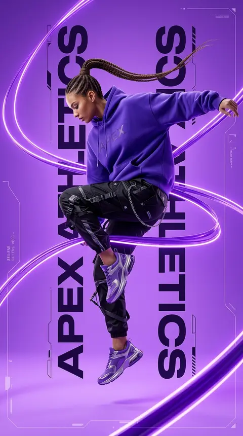 Ultra-premium `Apex Athletics` fashion advertising campaign, full-body streetwea - AI生成图片 2