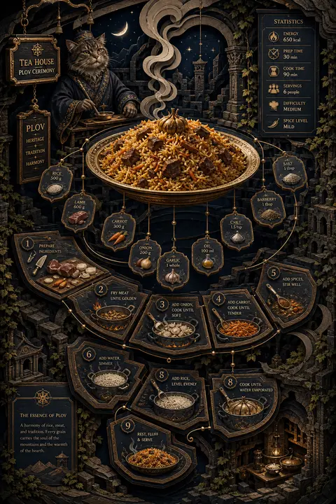 a dreamlike, serene layered papercut diorama of a tea-house cat presiding over a - AI生成图片 1