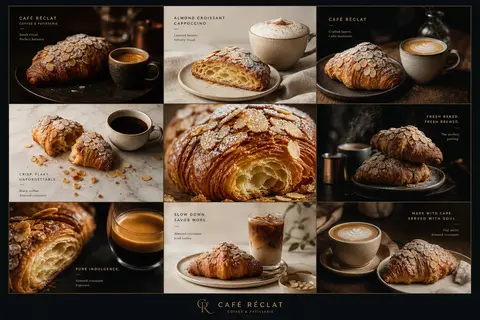 Ultra-premium vertical 3x3 editorial campaign board for a luxury boutique patiss - AI生成图片 2