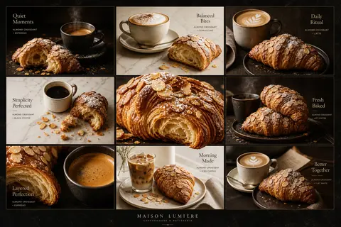 Ultra-premium vertical 3x3 editorial campaign board for a luxury boutique patiss - AI生成图片 1
