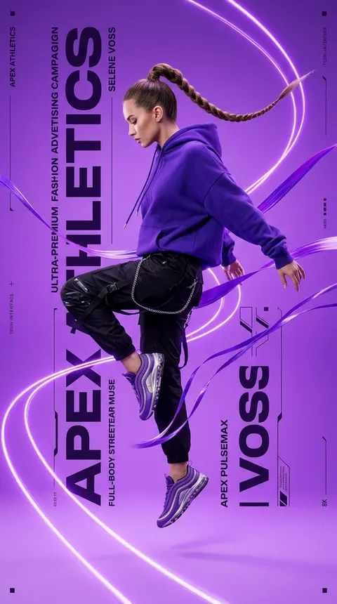 Ultra-premium `Apex Athletics` fashion advertising campaign, full-body streetwea - AI生成图片 4