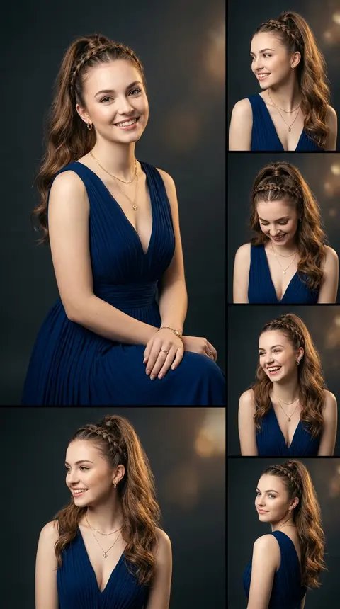 Ultra-realistic IMAX-level Netflix-style cinematic elegant collage portrait, 9:1 - AI生成图片 1