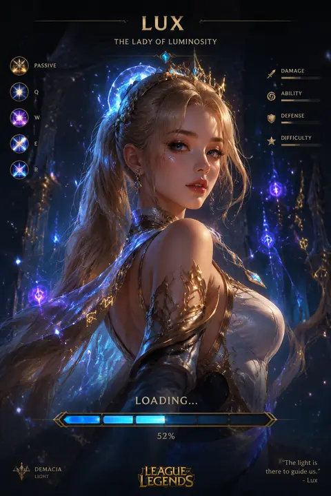 Cinematic League of Legends champion loading screen, ultra-realistic AAA game me - AI生成图片 3