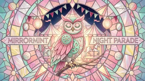 A joyful stained-glass mosaic poster featuring an intricate clockwork owl as the - AI生成图片 3