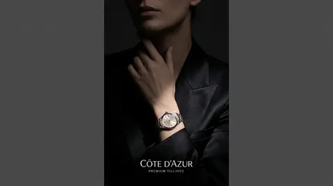 Create an ultra-premium vertical luxury watch advertising poster for Côte d’Azur - AI生成图片 1