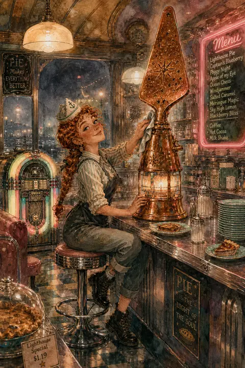 Whimsical watercolor storybook illustration, vertical composition, a sprightly l - AI生成图片 1