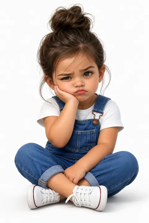 Create a super cute, hyper-realistic 3D render of a toddler girl designed as the - AI生成图片 2
