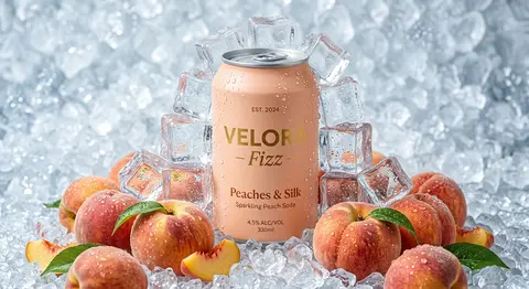 Ultra-realistic commercial product photography of a pastel peach-toned soda can - AI生成图片 3