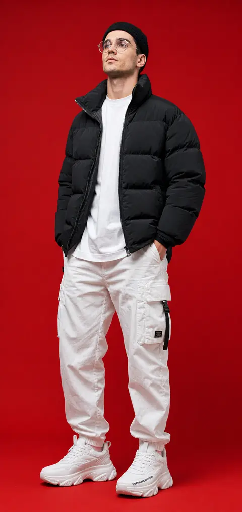 Ultra-realistic full-body studio fashion portrait of Kieran Vale, a sharp-featur - AI生成图片 2