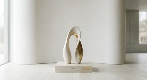 Minimalist luxury product photograph of a sleek, sculptural item from the fictio - AI生成图片 2