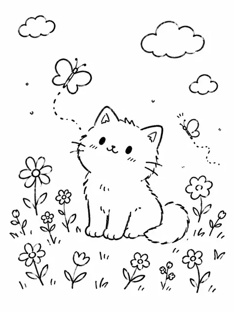 Transform the scene into a minimalist hand-drawn doodle illustration in a naive - AI生成图片 2