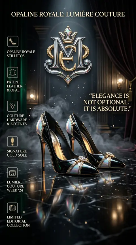 Create an ultra-premium luxury fashion advertisement poster for designer high he - AI生成图片 1
