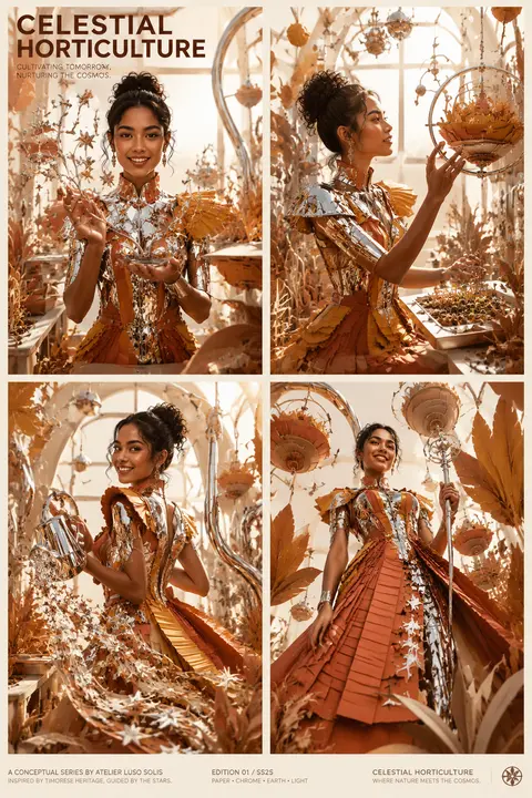 A radiant celestial horticulturist with distinct Timorese features appears ident - AI生成图片 2
