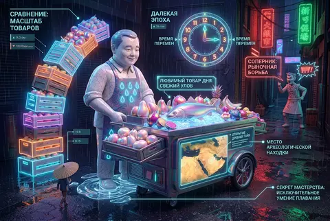 Яркая детская инфографика в духе киберпанк-иллюстрации: в тихом дождливом мегапо - AI生成图片 1