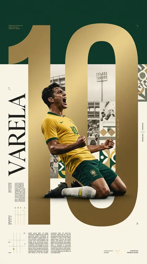 Create an award-winning Behance sports poster featuring the fictional Brazilian - AI生成图片 3
