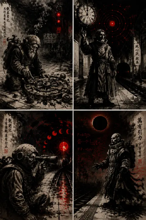 2x2 grid, 16:9 overall composition, four distinct panels featuring fictionalized - AI生成图片 2