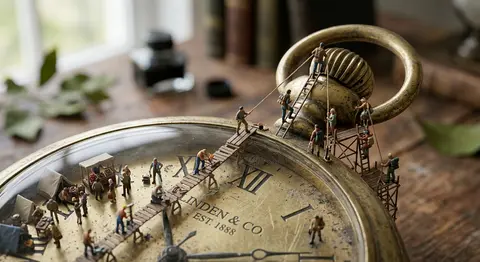 Create a hyper-realistic macro photograph of a miniature surreal world centered - AI生成图片 4
