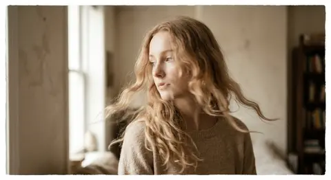 A soft-focus, cinematic fine-art portrait of Elara Voss, a young woman with deli - AI生成图片 2