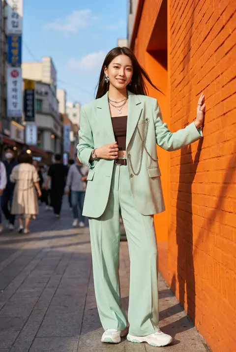 Using the provided reference image, create an ultra-realistic Korean street-fash - AI生成图片 3