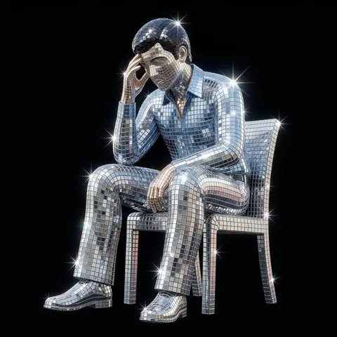 Transform the uploaded subject into a glamorous disco-ball sculpture of itself, - AI生成图片 3