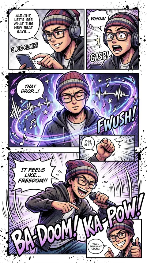 Create a full-page colored manga illustration centered on the distinctive indivi - AI生成图片 1