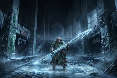 Epic anime poster, 2:1 panoramic composition — on a vast abandoned subway platfo - AI生成图片 3