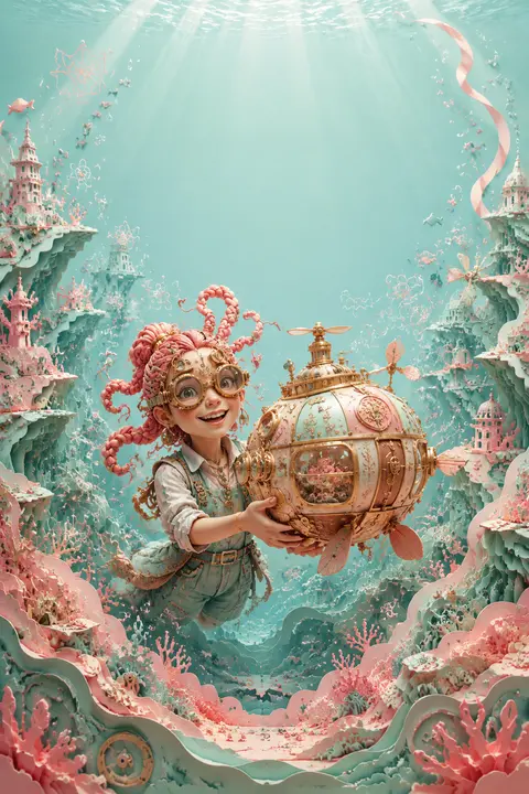 Wide advertising poster in a vertical 4:5 format: a jubilant young tinkering inv - AI生成图片 2