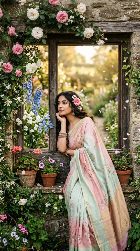A luminous young South Asian woman named Amara Devani leans against the weathere - AI生成图片 3