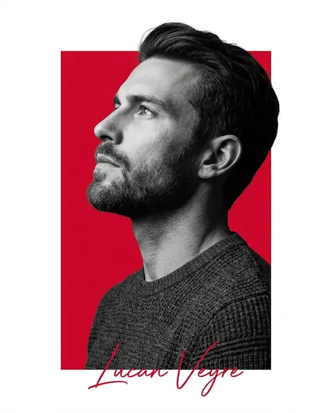 Minimalist editorial portrait poster design featuring a confident male athlete, - AI生成图片 3