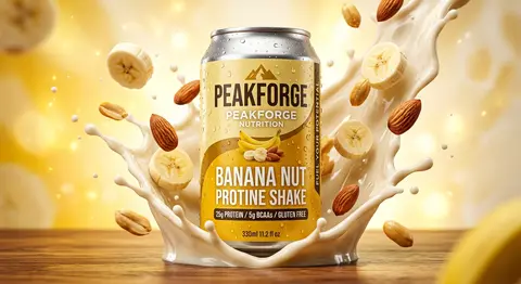 Hyper-realistic commercial advertisement for a `PeakForge Nutrition` protein sha - AI生成图片 3